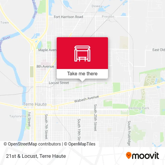 21st & Locust map