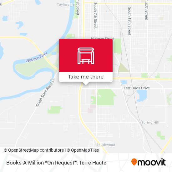 Books-A-Million *On Request* map
