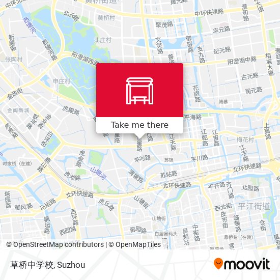 草桥中学校 map