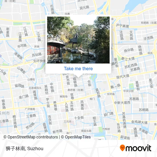 狮子林南 map