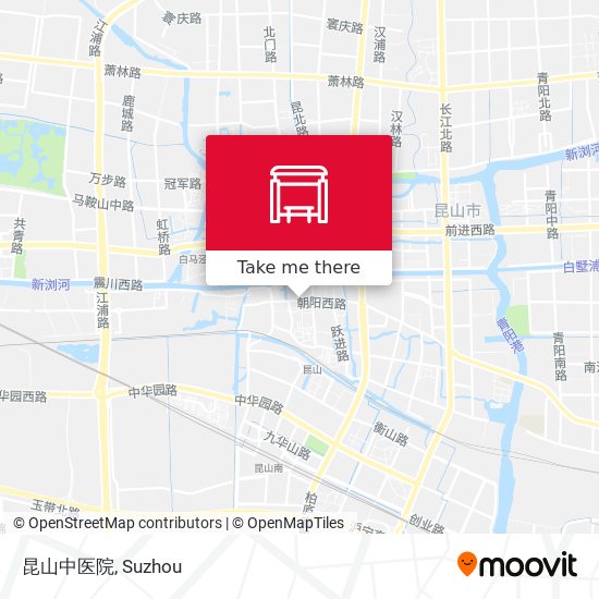 昆山中医院 map
