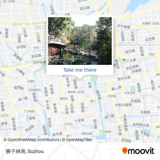 狮子林南 map