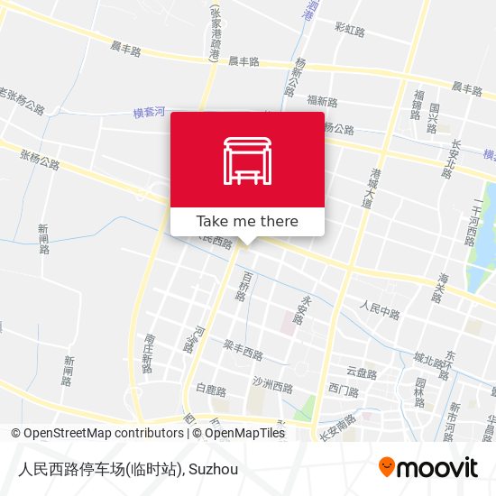 人民西路停车场(临时站) map