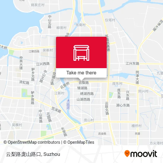 云梨路庞山路口 map