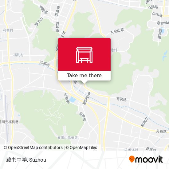 藏书中学 map