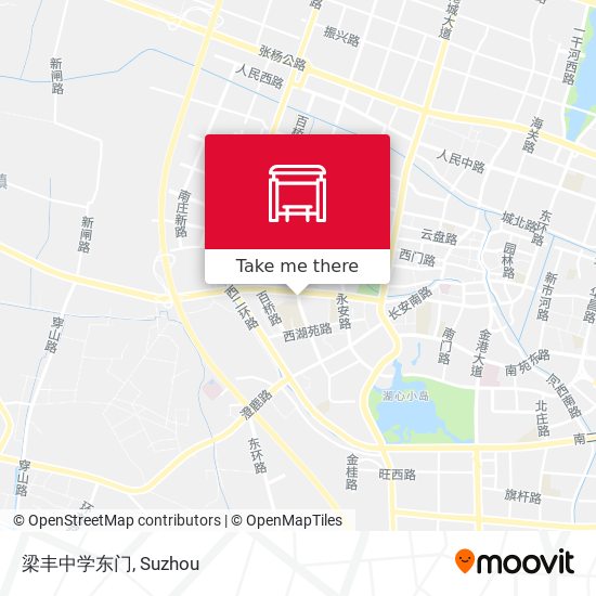 梁丰中学东门 map