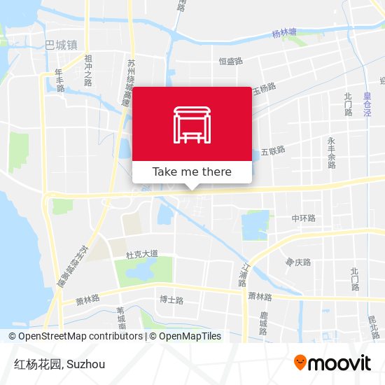红杨花园 map