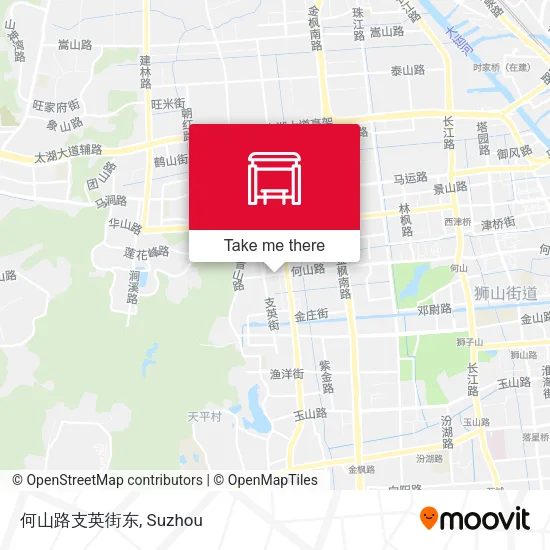 何山路支英街东 map
