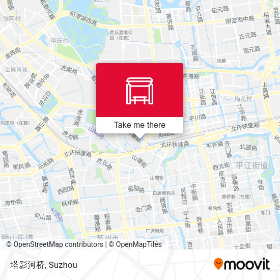 塔影河桥 map