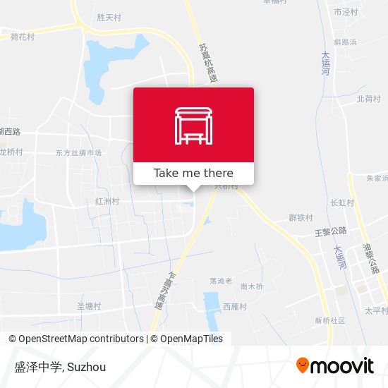 盛泽中学 map