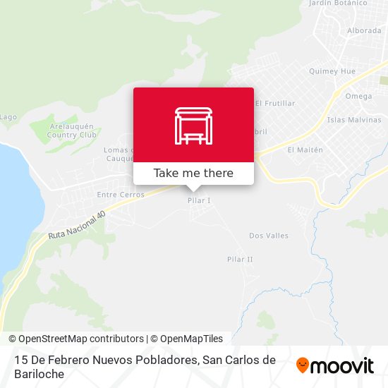 15 De Febrero  Nuevos Pobladores map
