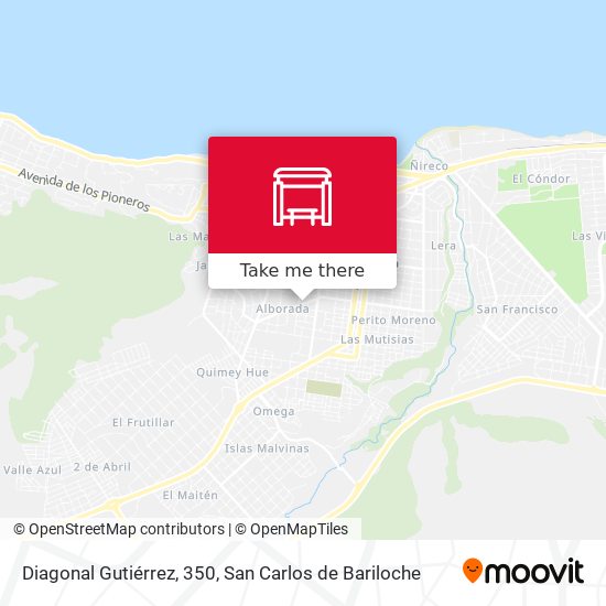 Diagonal Gutiérrez, 350 map