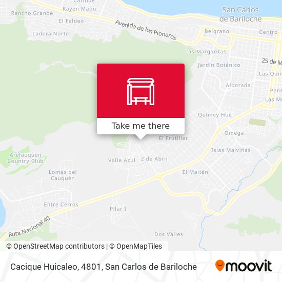 Cacique Huicaleo, 4801 map