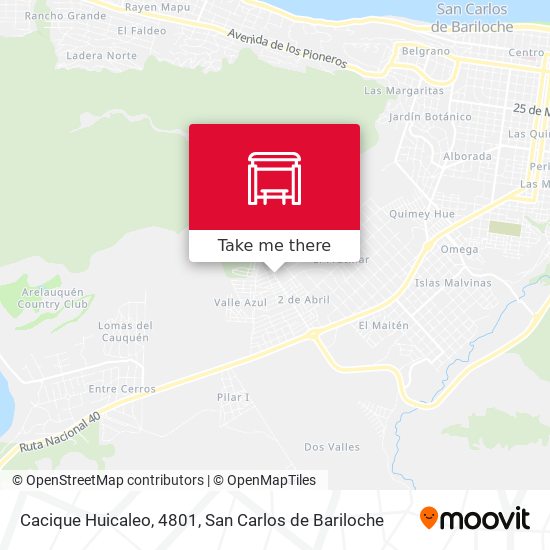 Cacique Huicaleo, 4801 map