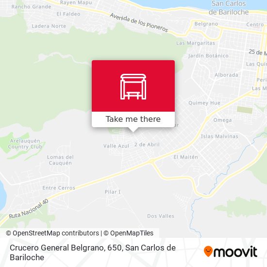 Crucero General Belgrano, 650 map