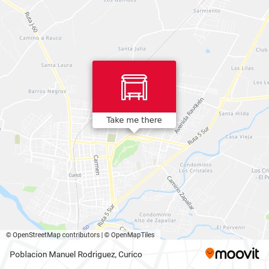 Poblacion Manuel Rodriguez map