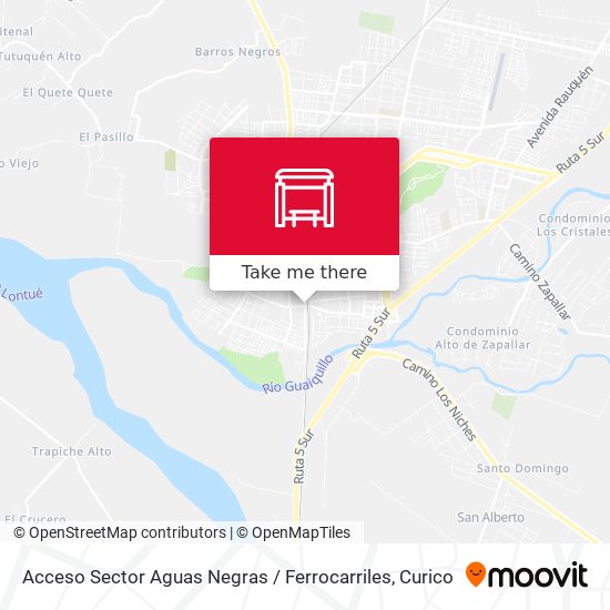 Acceso Sector Aguas Negras / Ferrocarriles map