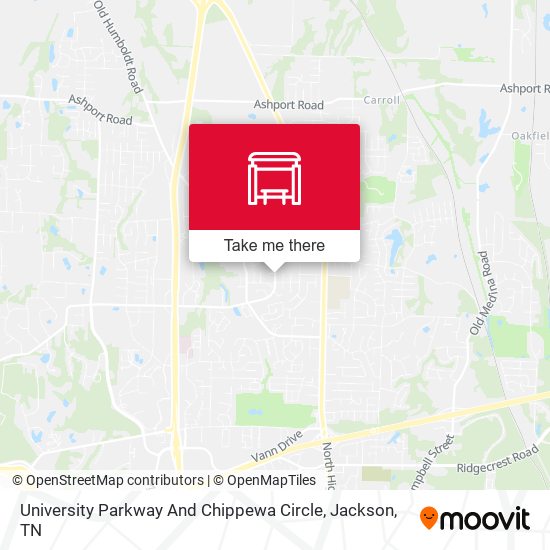Mapa de University Parkway And Chippewa Circle