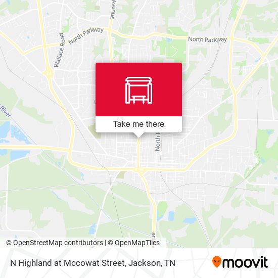 Mapa de N Highland at Mccowat Street