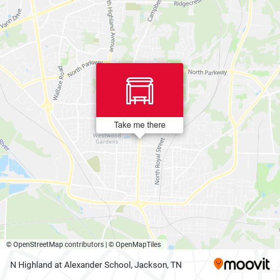 Mapa de N Highland at Alexander School