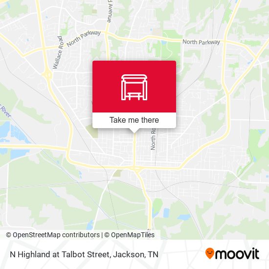 N Highland at Talbot Street map