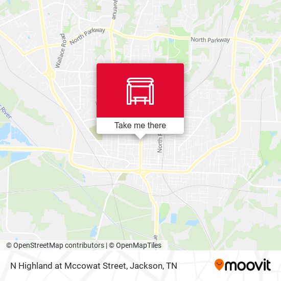 Mapa de N Highland at Mccowat Street