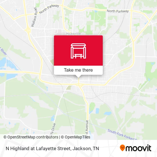 N Highland at Lafayette Street map