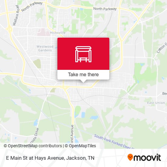 E Main St at Hays Avenue map