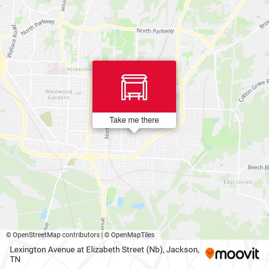 Mapa de Lexington Avenue at Elizabeth Street (Nb)