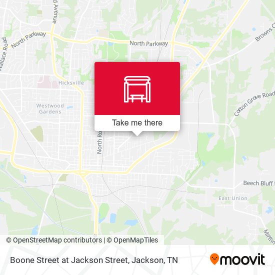 Boone Street at Jackson Street map