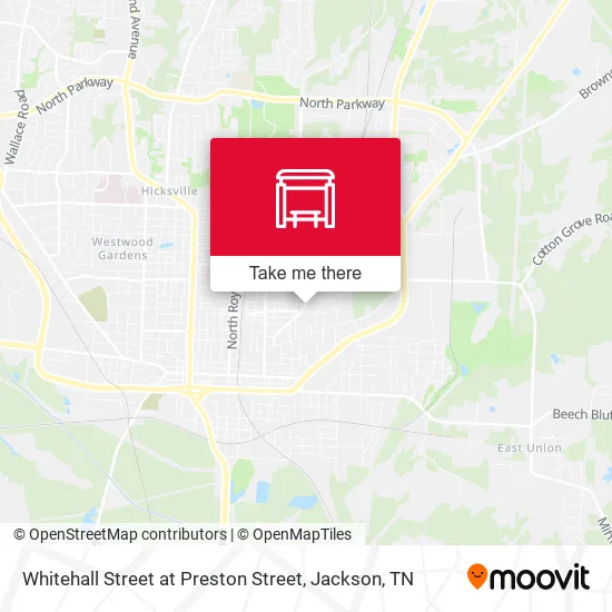 Whitehall Street at Preston Street map
