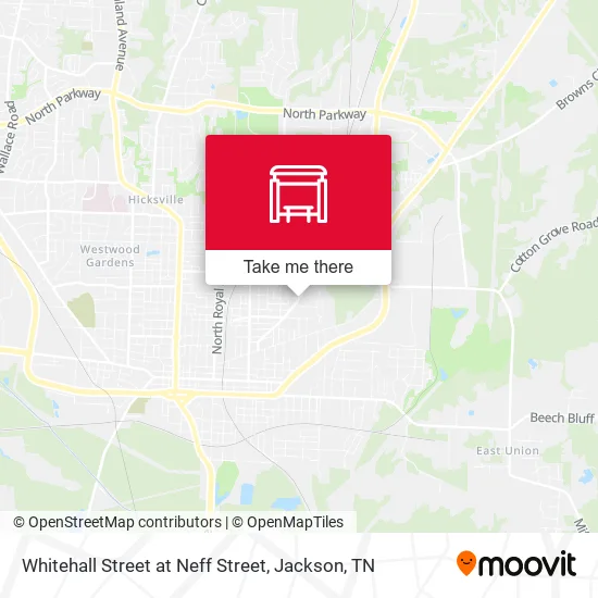 Whitehall Street at Neff Street map