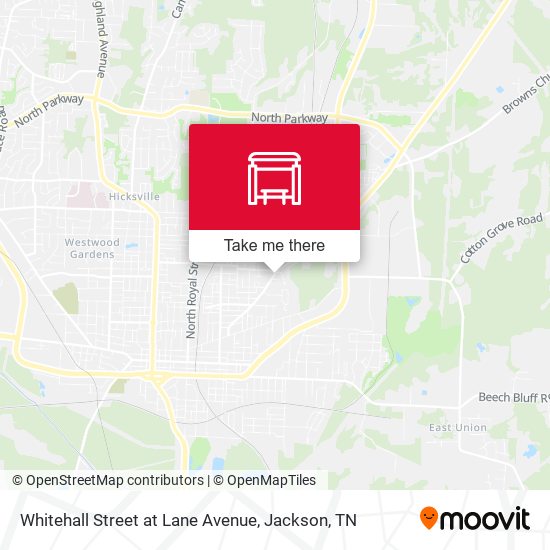 Whitehall Street at Lane Avenue map