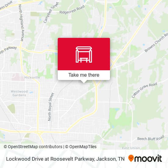 Lockwood Drive at Roosevelt Parkway map
