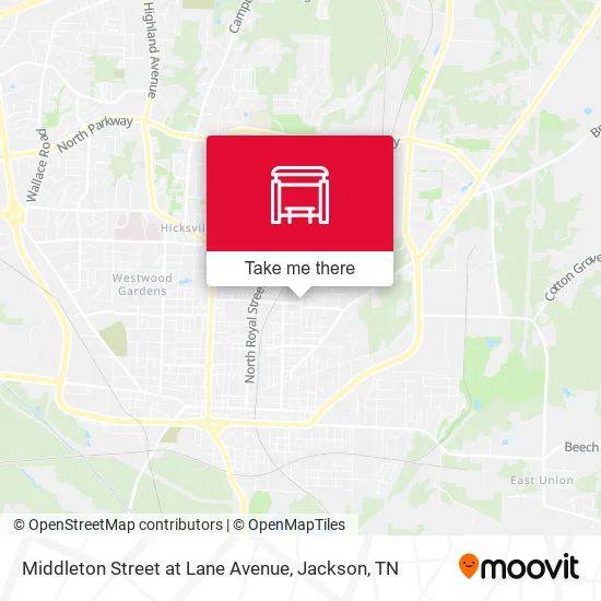 Middleton Street at Lane Avenue map