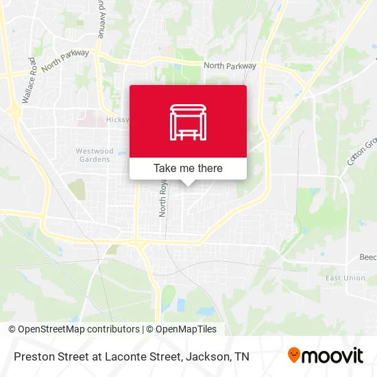Preston Street at Laconte Street map