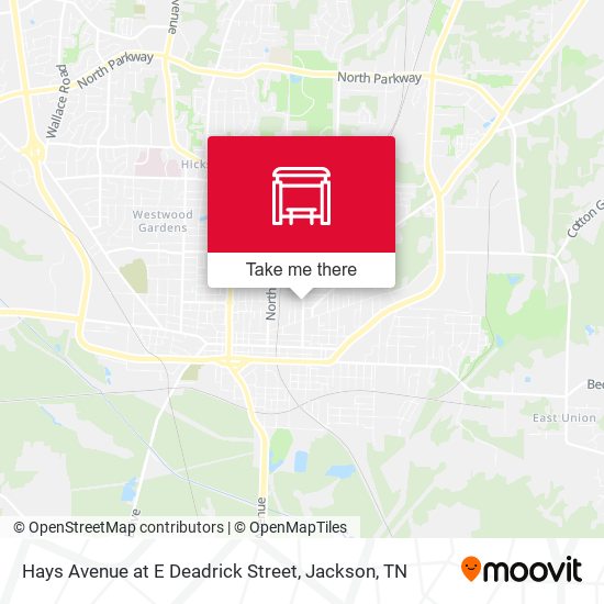 Mapa de Hays Avenue at E Deadrick Street