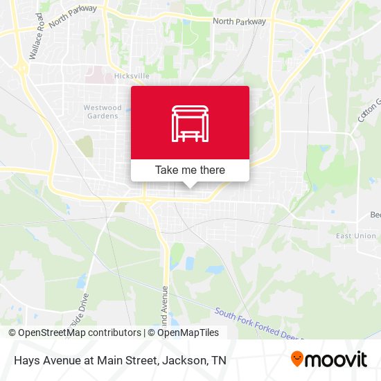 Hays Avenue at Main Street map