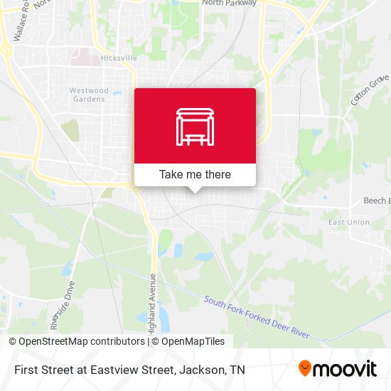 First Street at Eastview Street map