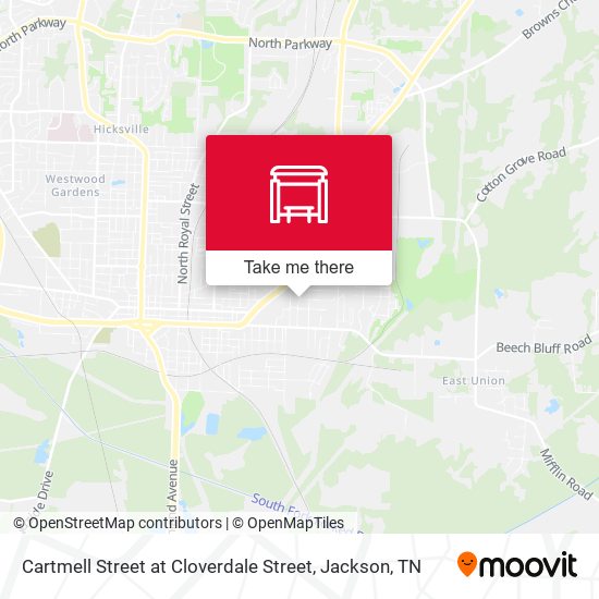 Cartmell Street at Cloverdale Street map