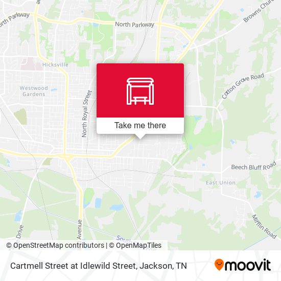 Cartmell Street at Idlewild Street map