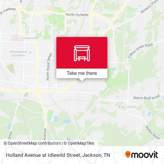 Holland Avenue at Idlewild Street map