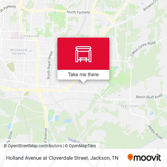 Holland Avenue at Cloverdale Street map