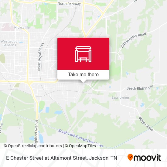 E Chester Street at Altamont Street map