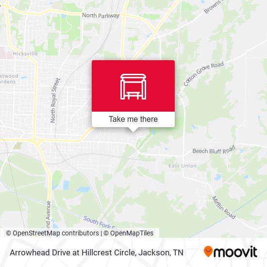 Mapa de Arrowhead Drive at Hillcrest Circle