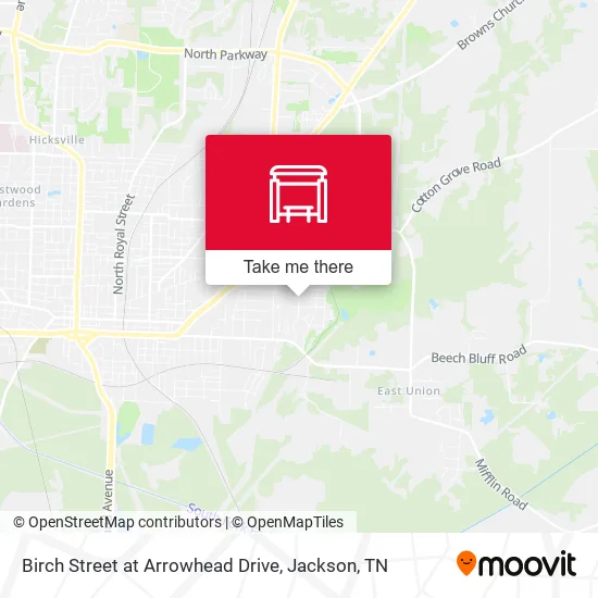 Birch Street at Arrowhead Drive map
