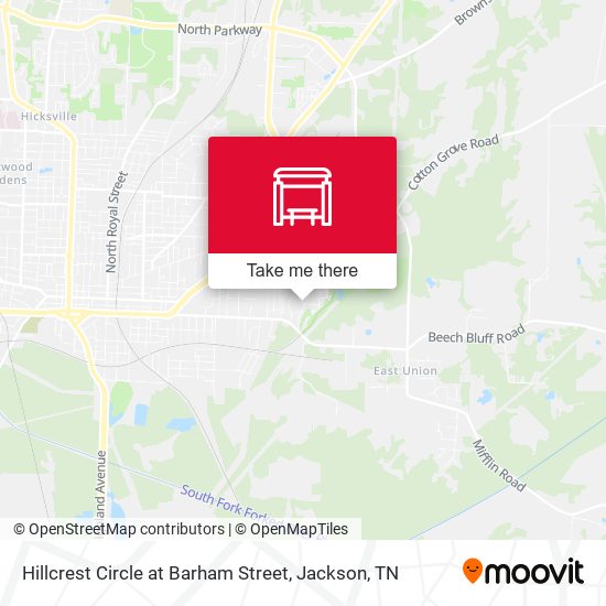 Mapa de Hillcrest Circle at Barham Street