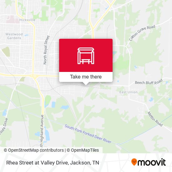 Rhea Street at Valley Drive map