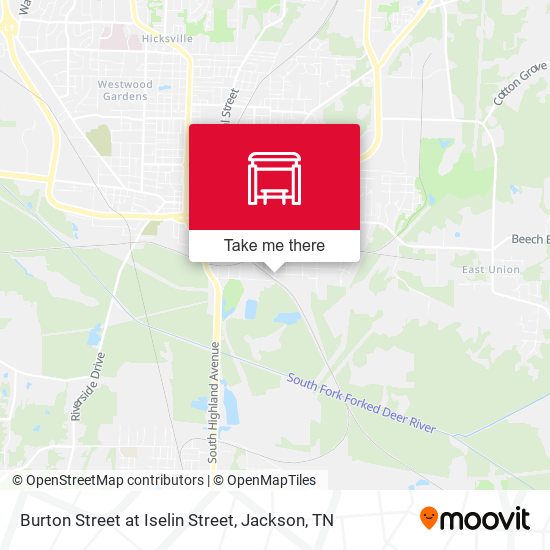 Burton Street at Iselin Street map