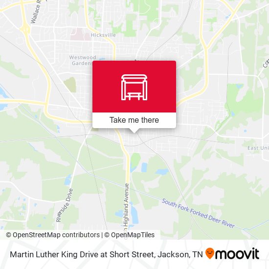 Martin Luther King Drive at Short Street map